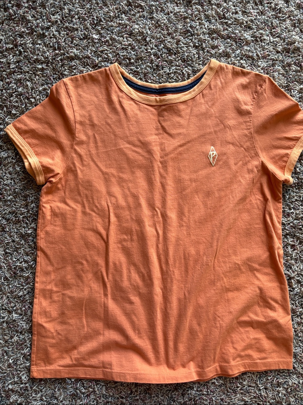 Women's Patagonia Pale Orange Short Sleeve Crewneck Tee with Contrast Trim